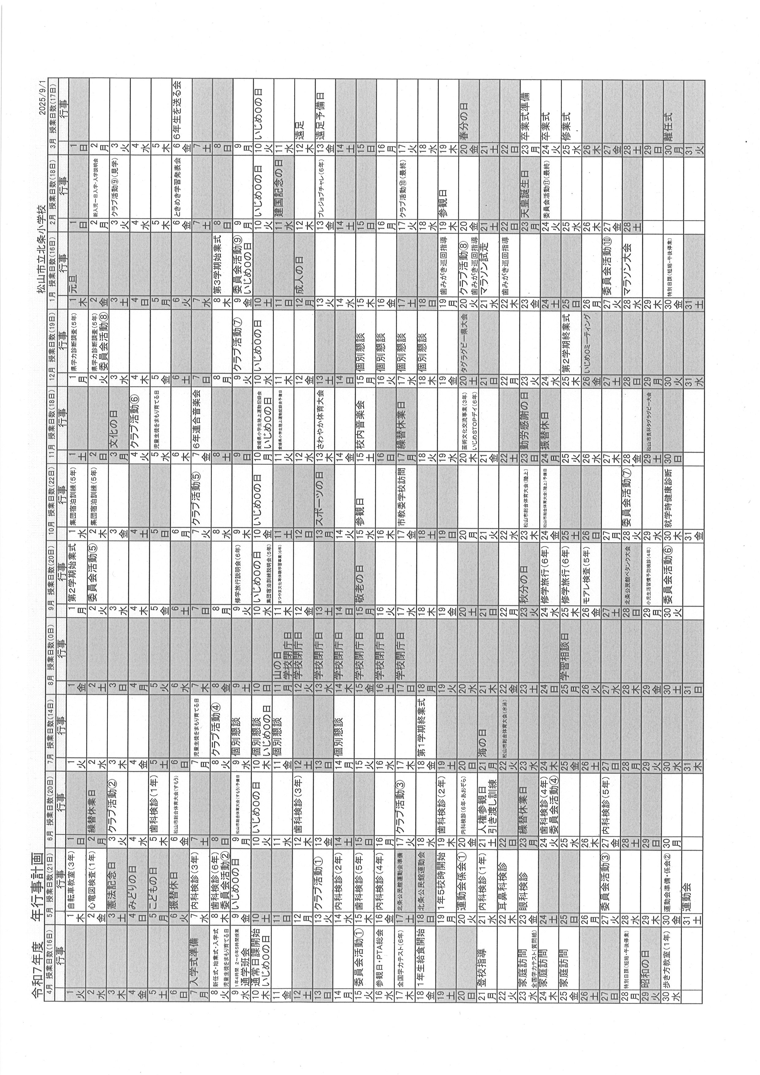 R7 年間行事予定（改訂版）